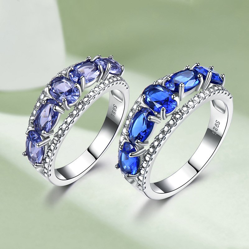 Luxury Cubic Zircon Stones 925 Silver Ring Rhodium Plated - Image 3