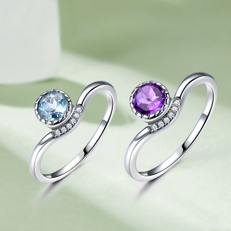 Rhodium-plated 925 Sterling Silver Ring single color Sterling Zirconia-VENUSACC Rhodium-plated 925 Sterling Silver Ring single color Sterling Zirconia-VENUSACC
