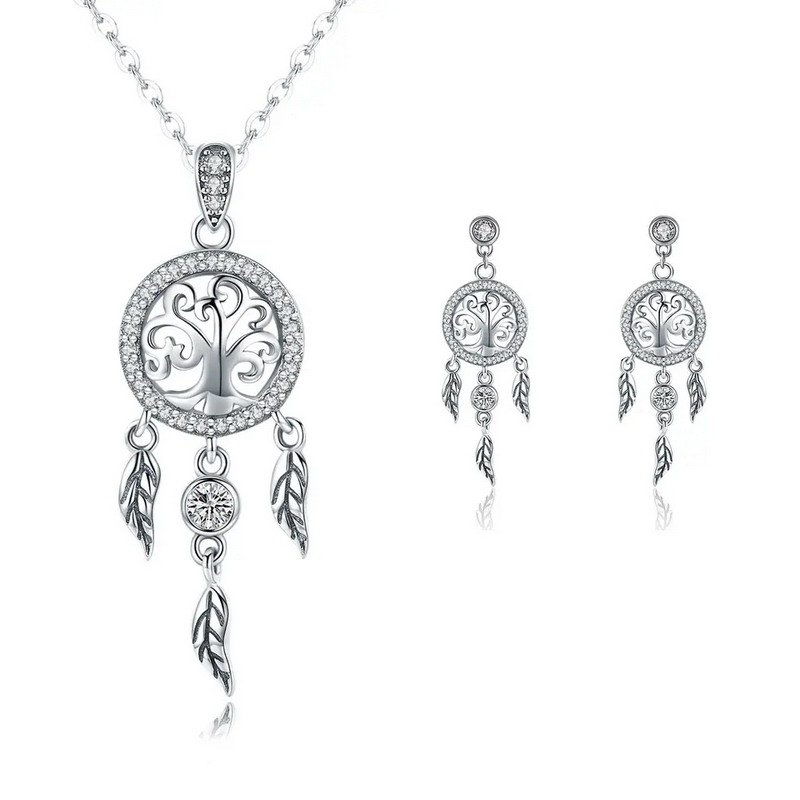 925 Silver Necklace Dreamcatcher Pendant Necklace
