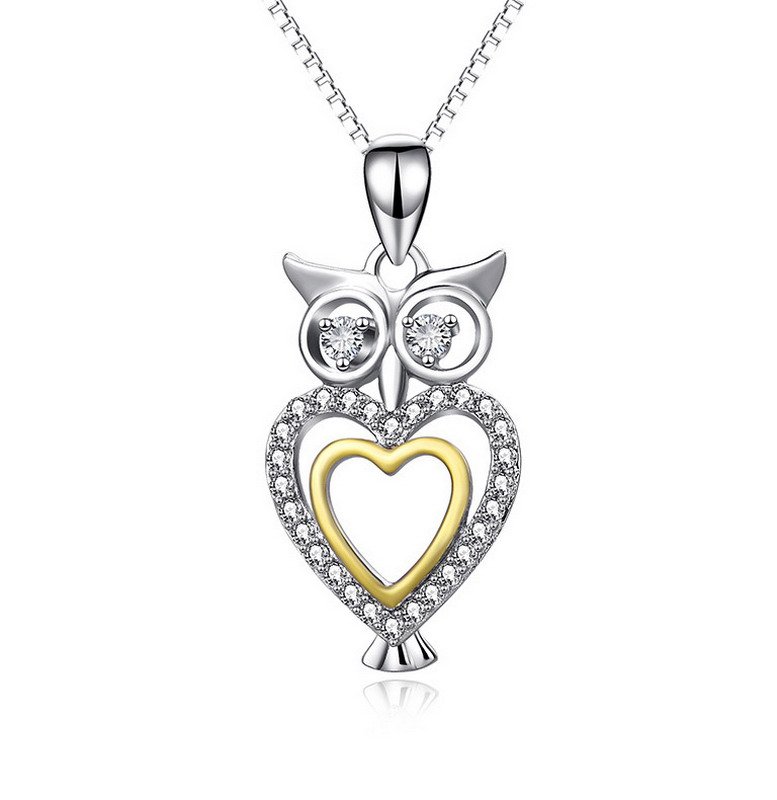 925 Silver Necklace Owl Pendant Necklace