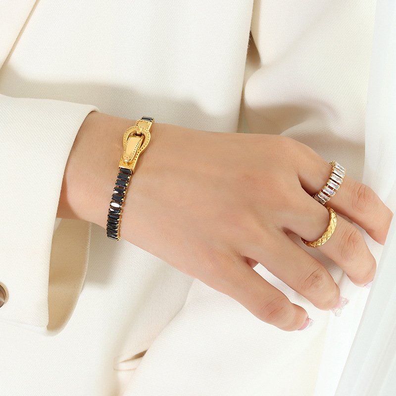 Seven Colors Zircon Double-sided Iron-absorbing Buckle Bracelet-VENUSACC Seven Colors Zircon Double-sided Iron-absorbing Buckle Bracelet-VENUSACC