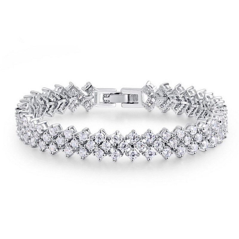 VENUSACC Wheat Zirconia Brass Bracelet