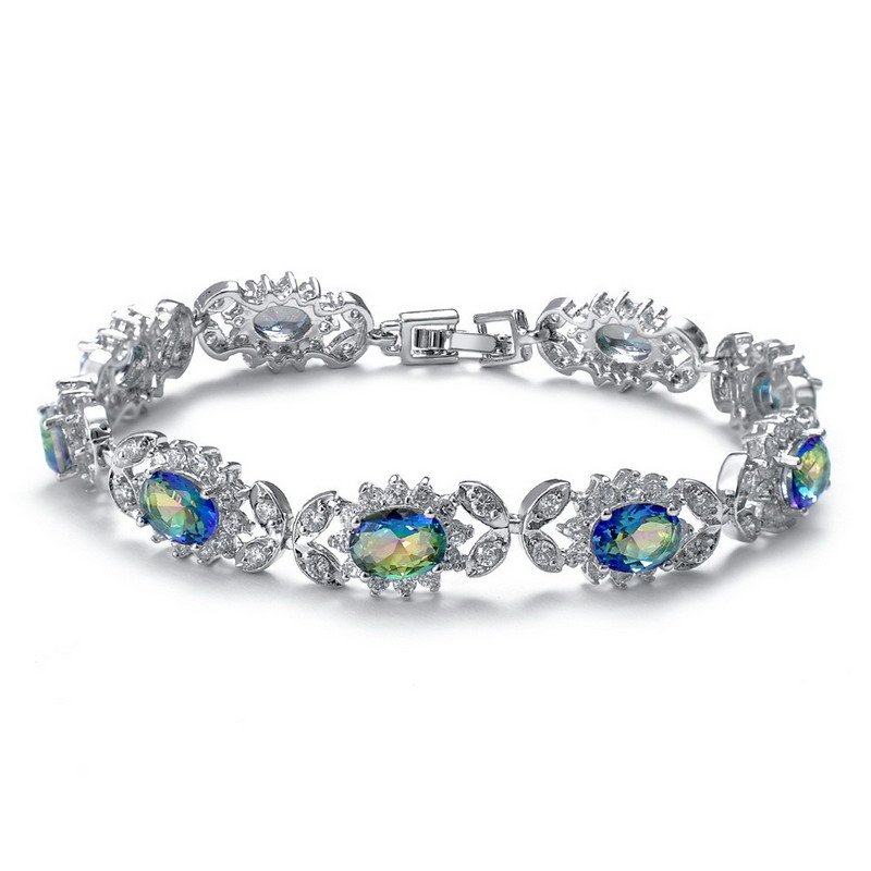 VENUSACC Zirconia Silver Plated Brass Bracelet - Image 3