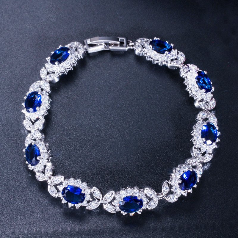 VENUSACC Zirconia Silver Plated Brass Bracelet - Image 4