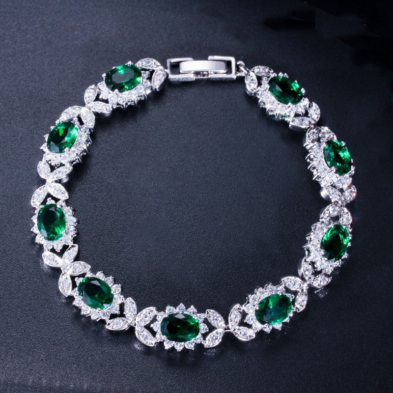 VENUSACC Zirconia Silver Plated Brass Bracelet - Image 5