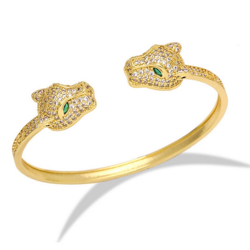 VENUSACC Zirconia Animal Gold-Plated Brass Bracelet