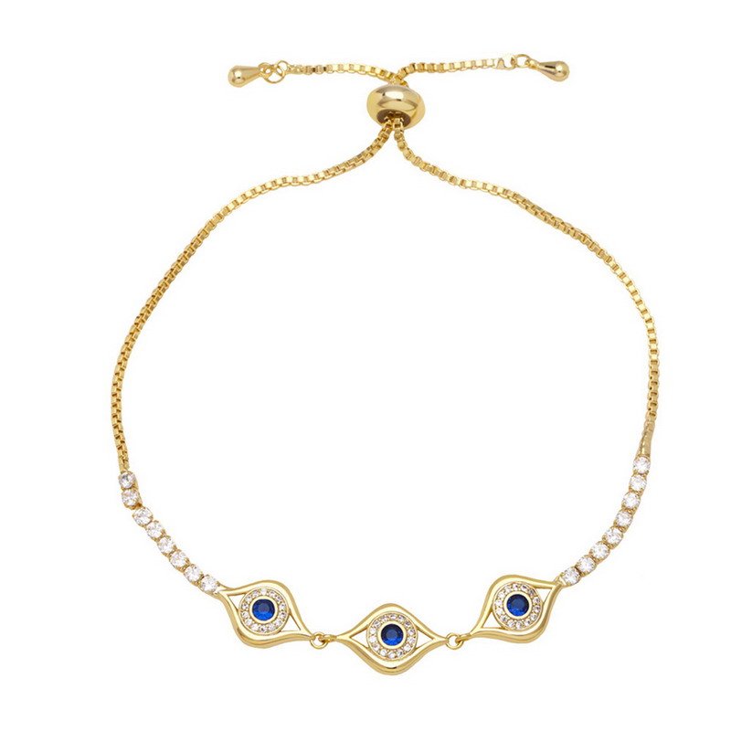 VENUSACC Zircon Devil’s Eye Brass Bracelet-VENUSACC VENUSACC Zircon Devil’s Eye Brass Bracelet-VENUSACC