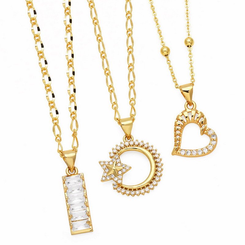 Fashion Design Gold Plated Brass Pendant