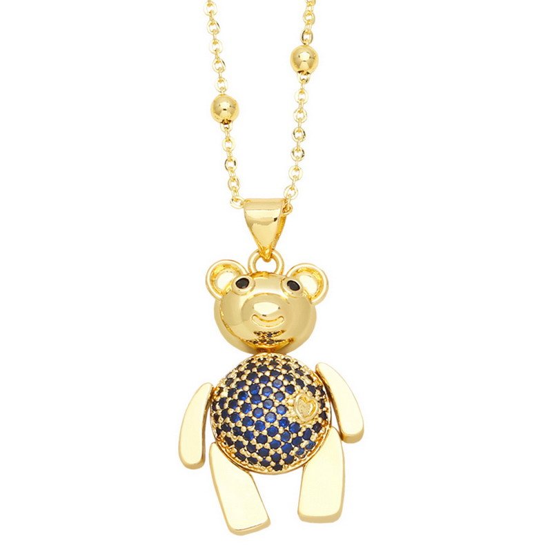 Fashionable Bear Gold Plated Brass Pendant - Image 5