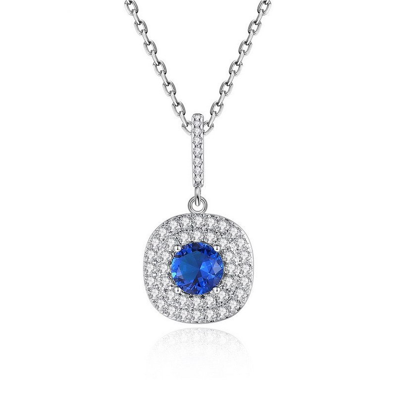 Zirconia Rhodium Plated Brass Pendant