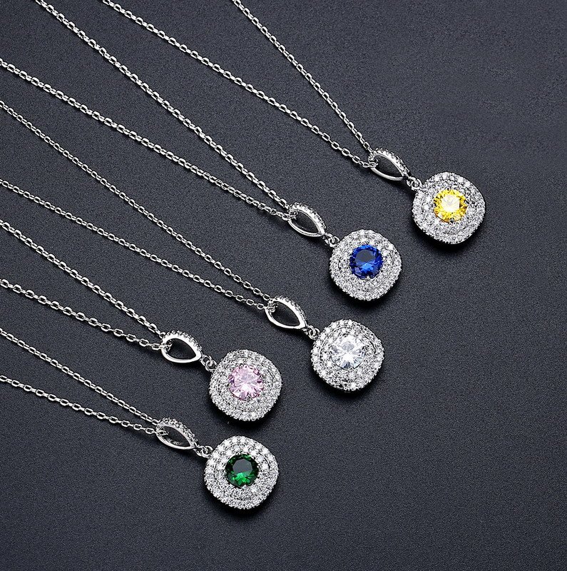 Zirconia Rhodium Plated Brass Pendant - Image 2