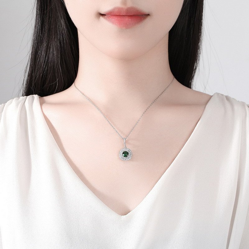 Zirconia Rhodium Plated Brass Pendant-VENUSACC Zirconia Rhodium Plated Brass Pendant-VENUSACC