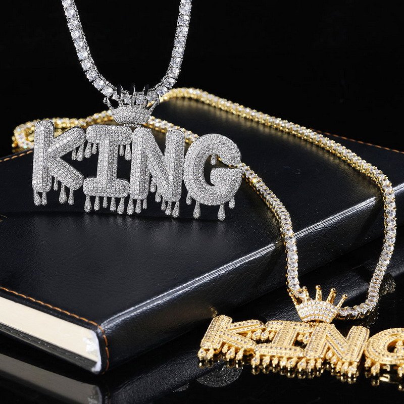 King Hip Hop Men's Brass Necklace - Image 2