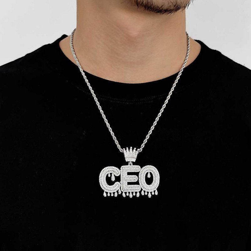King Hip Hop Men's Brass Necklace - Image 3