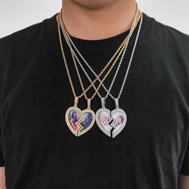 Venusacc Angel Heart Men’s Brass Necklace-VENUSACC Venusacc Angel Heart Men’s Brass Necklace-VENUSACC