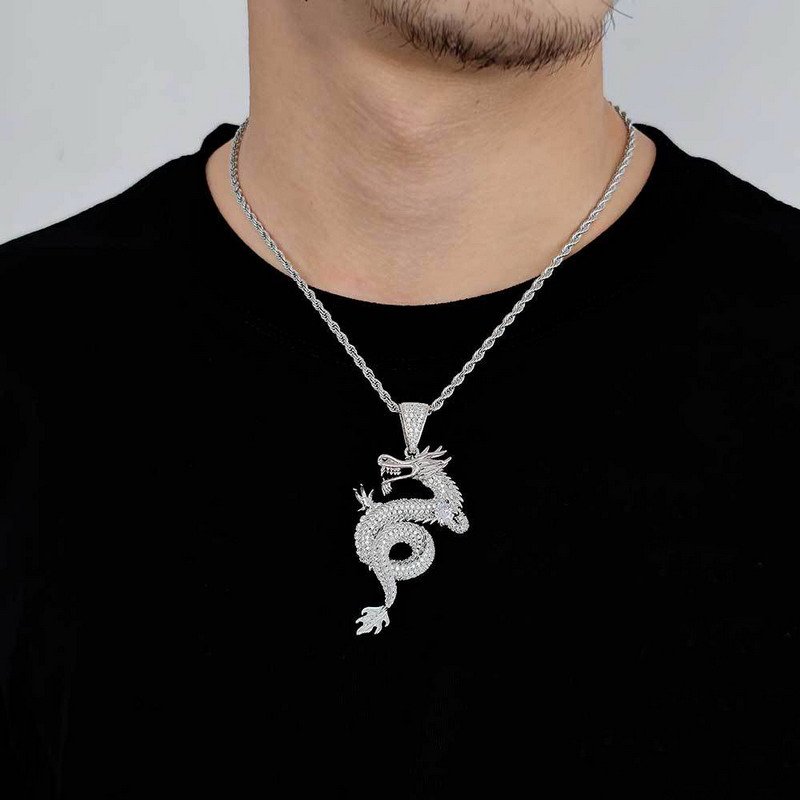 Venusacc Dragon Men’s Brass Necklace-VENUSACC Venusacc Dragon Men’s Brass Necklace-VENUSACC