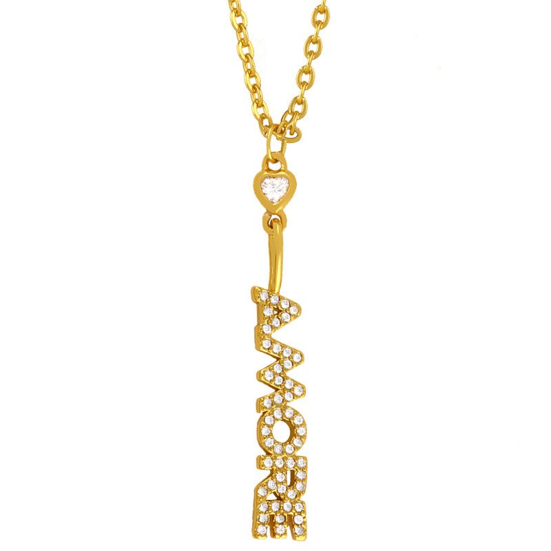 Venusacc Fashion Letter Gold Plated Brass Necklace - Image 4