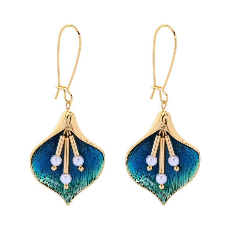 Venusacc Fashion Romantic Enamel Pearl Earring