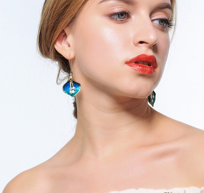 Venusacc Fashion Romantic Enamel Pearl Earring-VENUSACC Venusacc Fashion Romantic Enamel Pearl Earring-VENUSACC