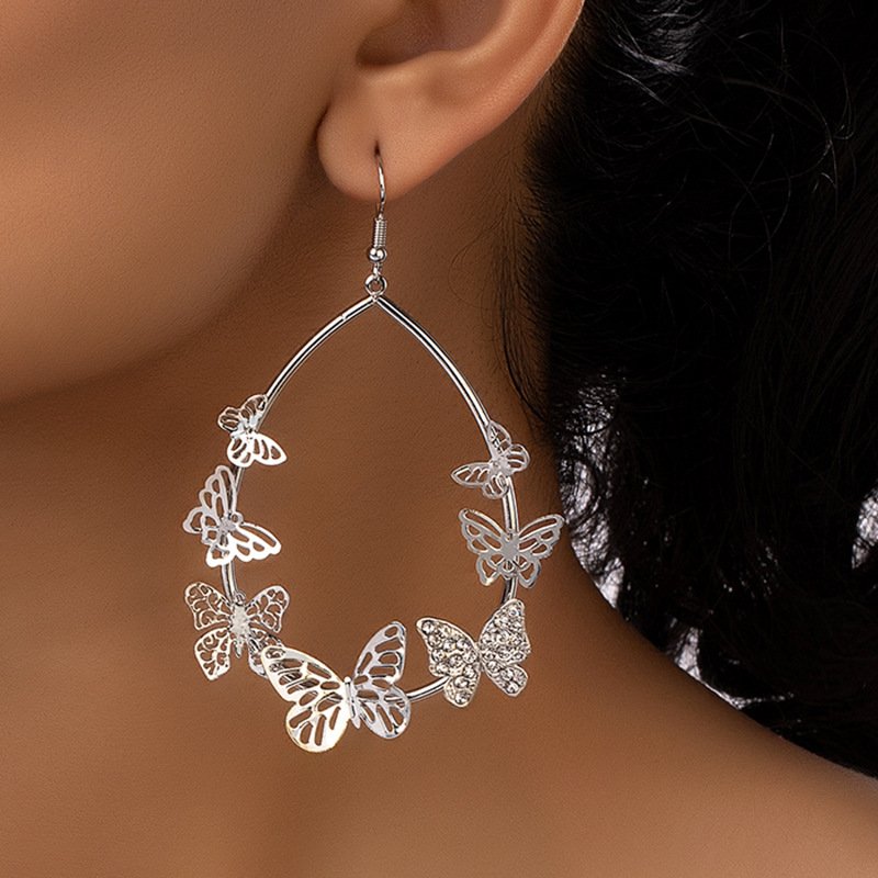 Venusacc Butterfly Imitation Gold Plate Earring-VENUSACC Venusacc Butterfly Imitation Gold Plate Earring-VENUSACC