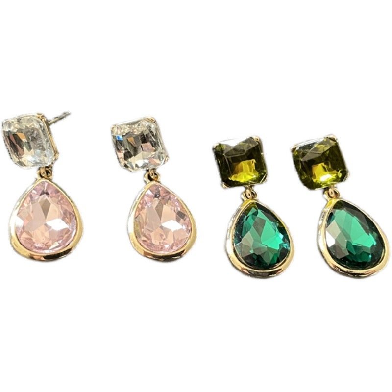 Venusacc Fashionable Glass Stone Earrings
