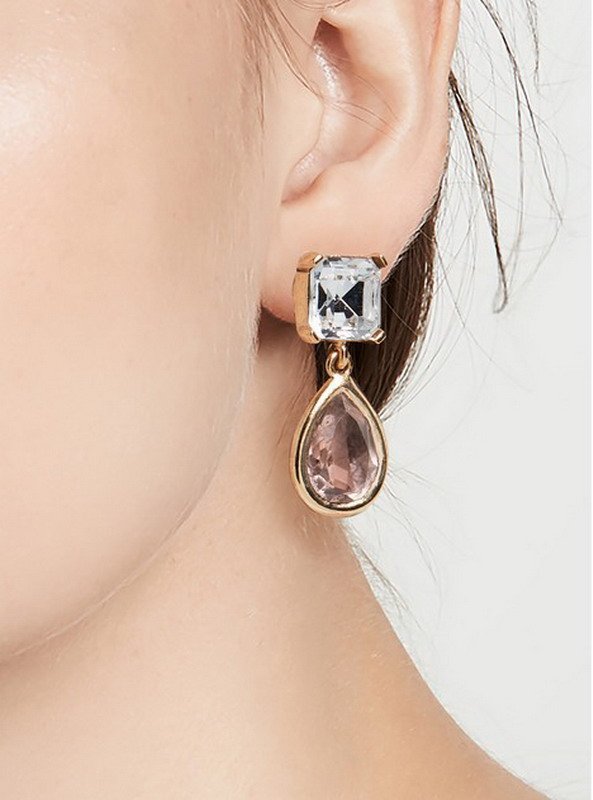 Venusacc Fashionable Glass Stone Earrings-VENUSACC Venusacc Fashionable Glass Stone Earrings-VENUSACC