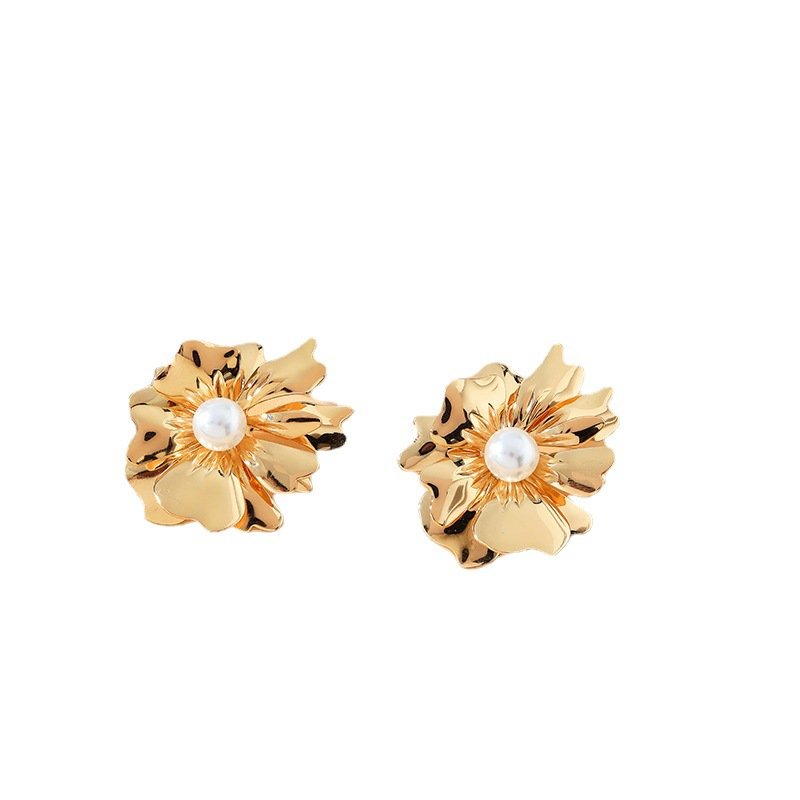 Venusacc Sunflower Imitation Gold Plated Earrings