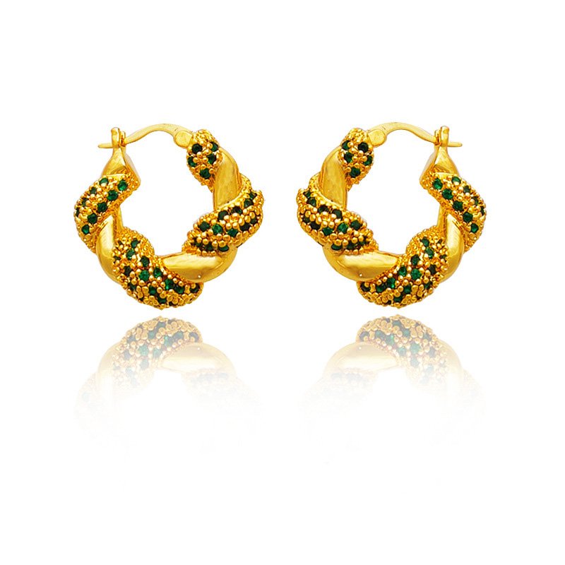 Venusacc Hoop Imitation Gold Plated Earrings