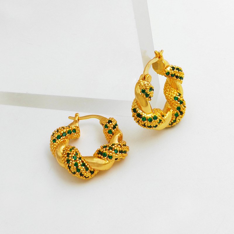 Venusacc Hoop Imitation Gold Plated Earrings - Image 3