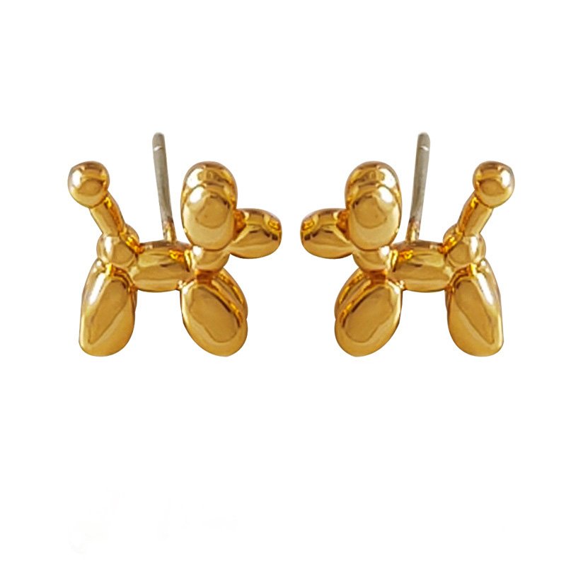Fashion Puppy Imitation Gold Plated Earrings