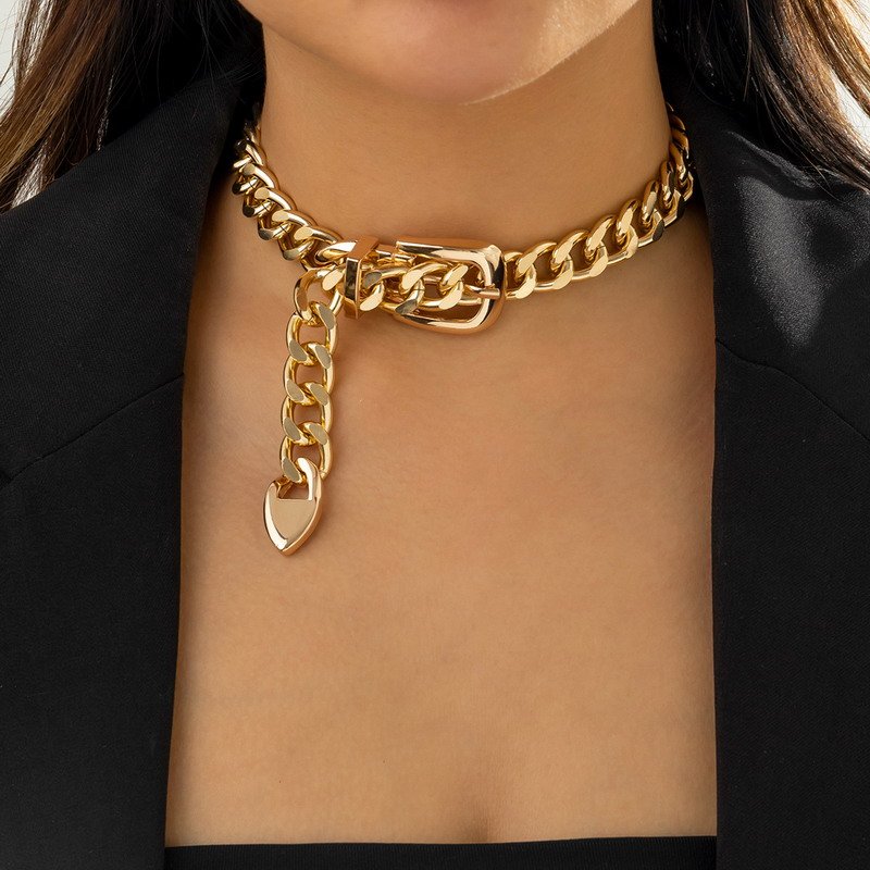 Venusacc Heavy Metal Chain Choker Necklace - Image 3