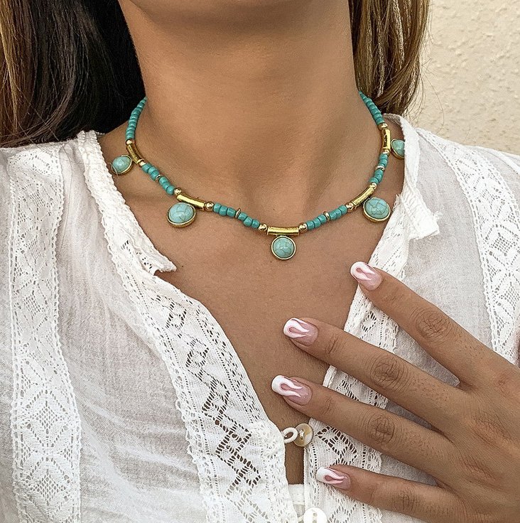 Venusacc Fashion Turquoise Necklace - Image 2