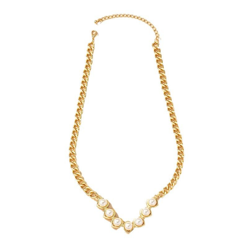 Venusacc Fashion Chain Pearl Necklace - Image 2
