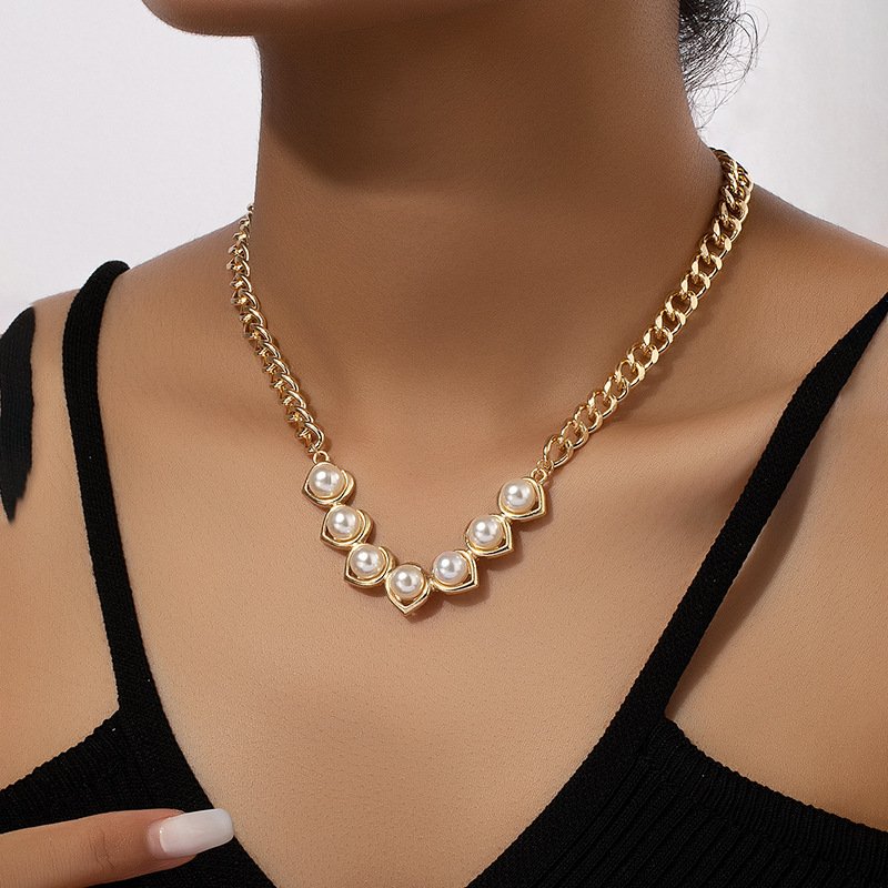 Venusacc Fashion Chain Pearl Necklace - Image 3