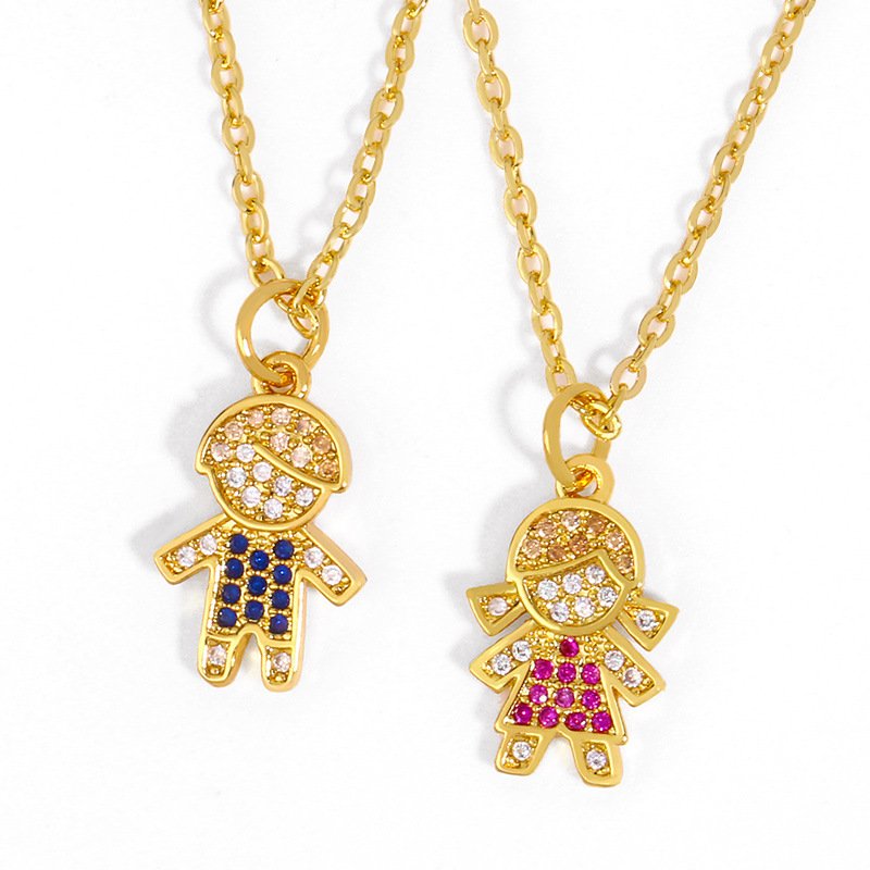 Venusacc Girl & Boy Couple Pendant