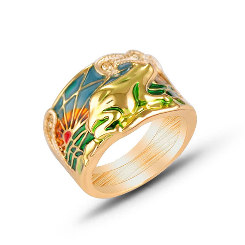 Venusacc Vintage Enamel Ring