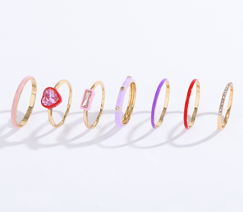 Simple Style Heart Shape Fashion Ring