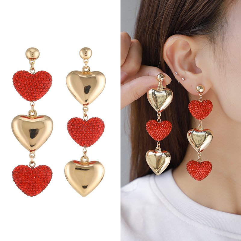 Red Heart Shape Jewelry Set - Image 4