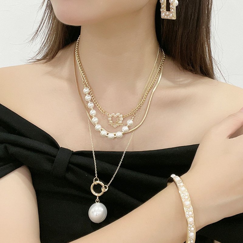 Venusacc Fashion Pearl Heart Jewelry Set - Image 3