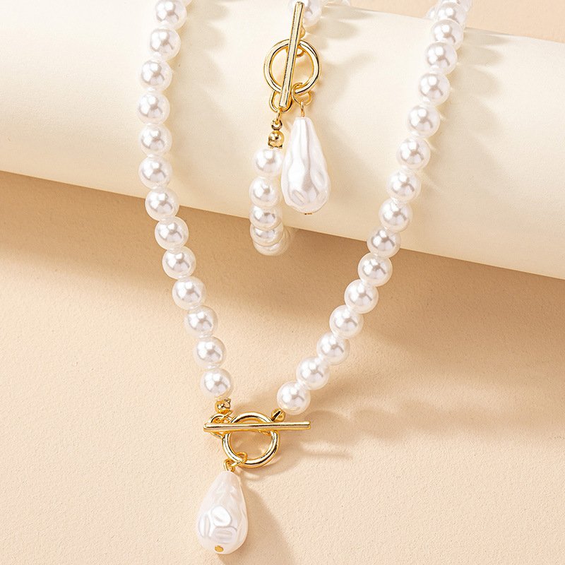 Fashion Natural Pearl Choker Jewelry Set