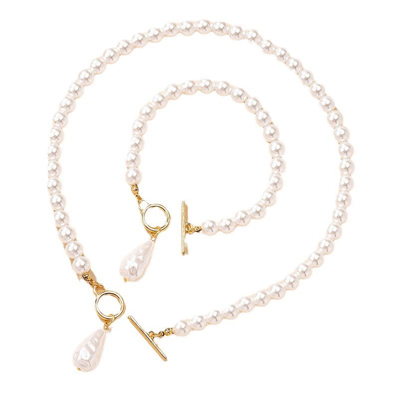 Fashion Natural Pearl Choker Jewelry Set - Image 2