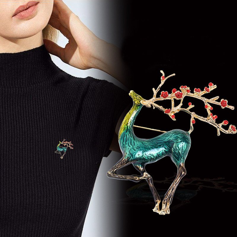 Venusacc Fashion Lucky Deer Brooch-VENUSACC Venusacc Fashion Lucky Deer Brooch-VENUSACC