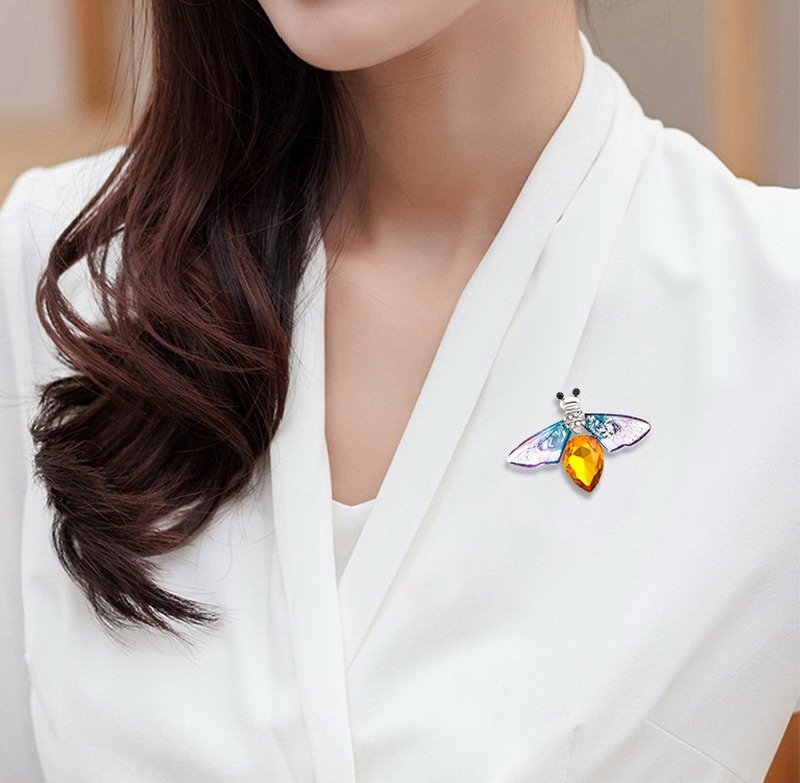Fashion Butterfly Genie Crystal Brooch-VENUSACC Fashion Butterfly Genie Crystal Brooch-VENUSACC