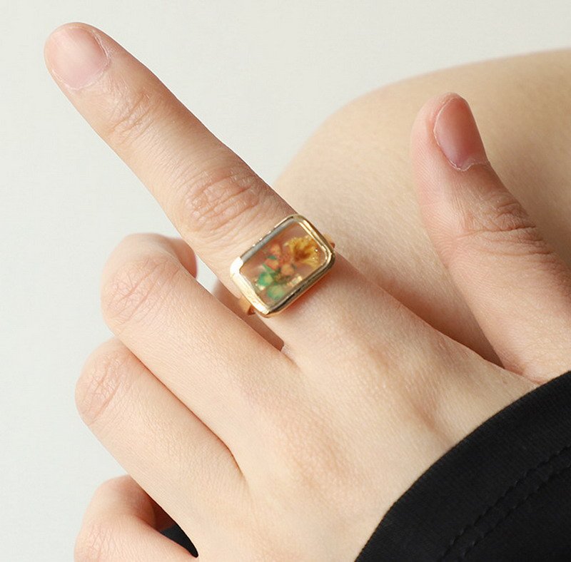 Fashion Simple Crystal Square Ring-VENUSACC Fashion Simple Crystal Square Ring-VENUSACC