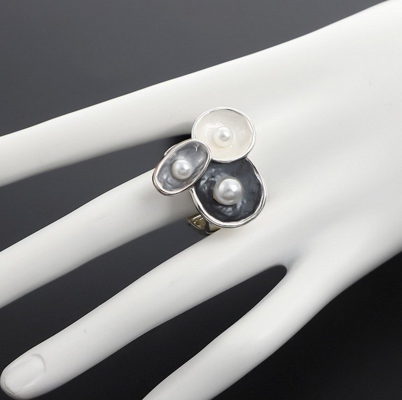 Adjustable Elastic Colorful Enamel Flower Ring-VENUSACC Adjustable Elastic Colorful Enamel Flower Ring-VENUSACC