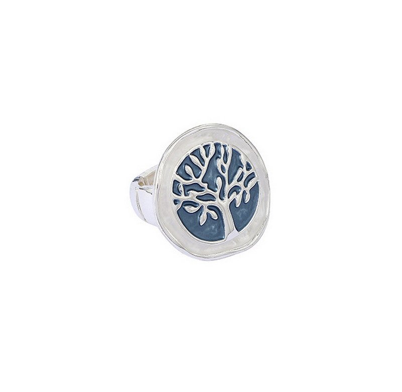 Venusacc Round Tree Enamel Ring
