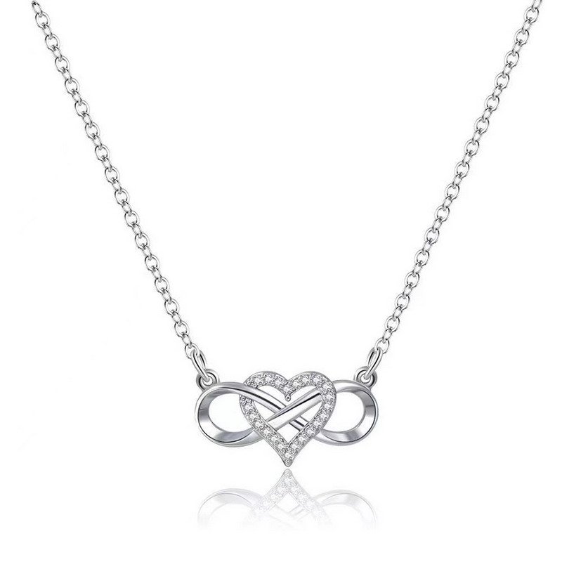 Ribbon Heart Sterling Silver Necklace - Image 2