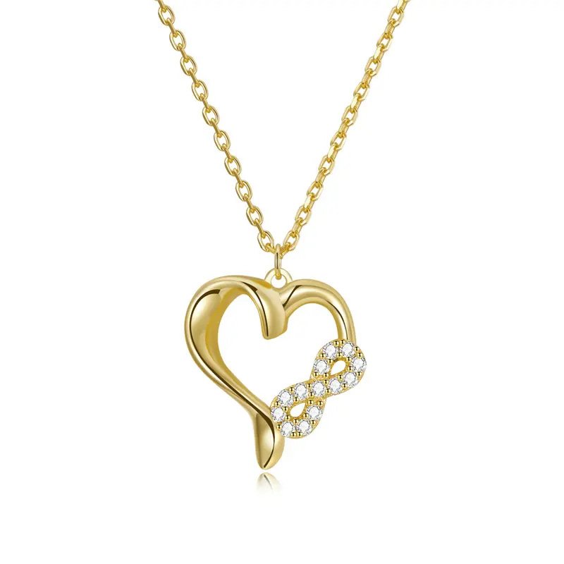 925 Sterling Silver Plated Gold Infinity