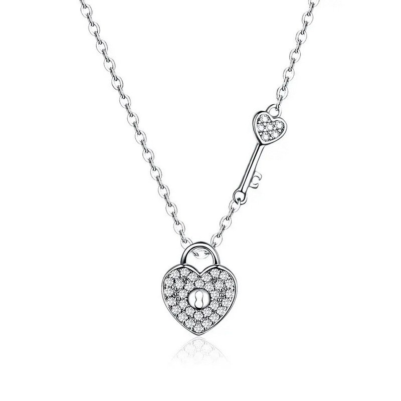 925 Heart Zirconia Necklace in Sterling Silver - Image 2