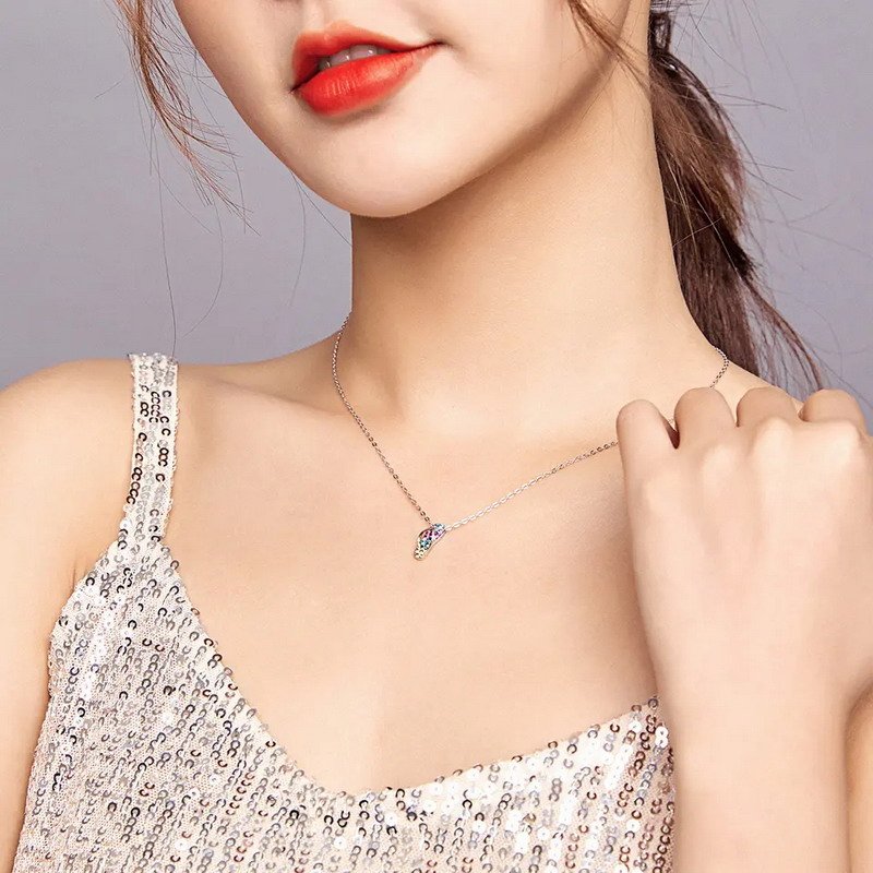 Summer Beach Flip Flop Sterling Silver Necklace - Image 3